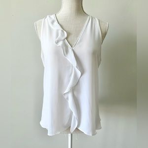 Banana Republic White Sleeveless Office Blouse- M